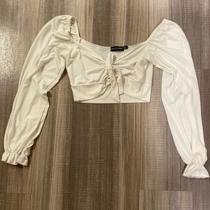 White crop top